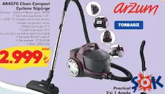 ARZUM AR4070 CLEAN COMPACT CYCLONE SÜPÜRGE ARZUM AR4070 CLEAN COMPACT CYCLONE SÜPÜRGE
